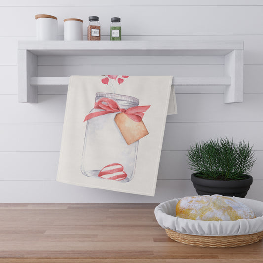 Love Jar Tea Towel, Cotton Twill