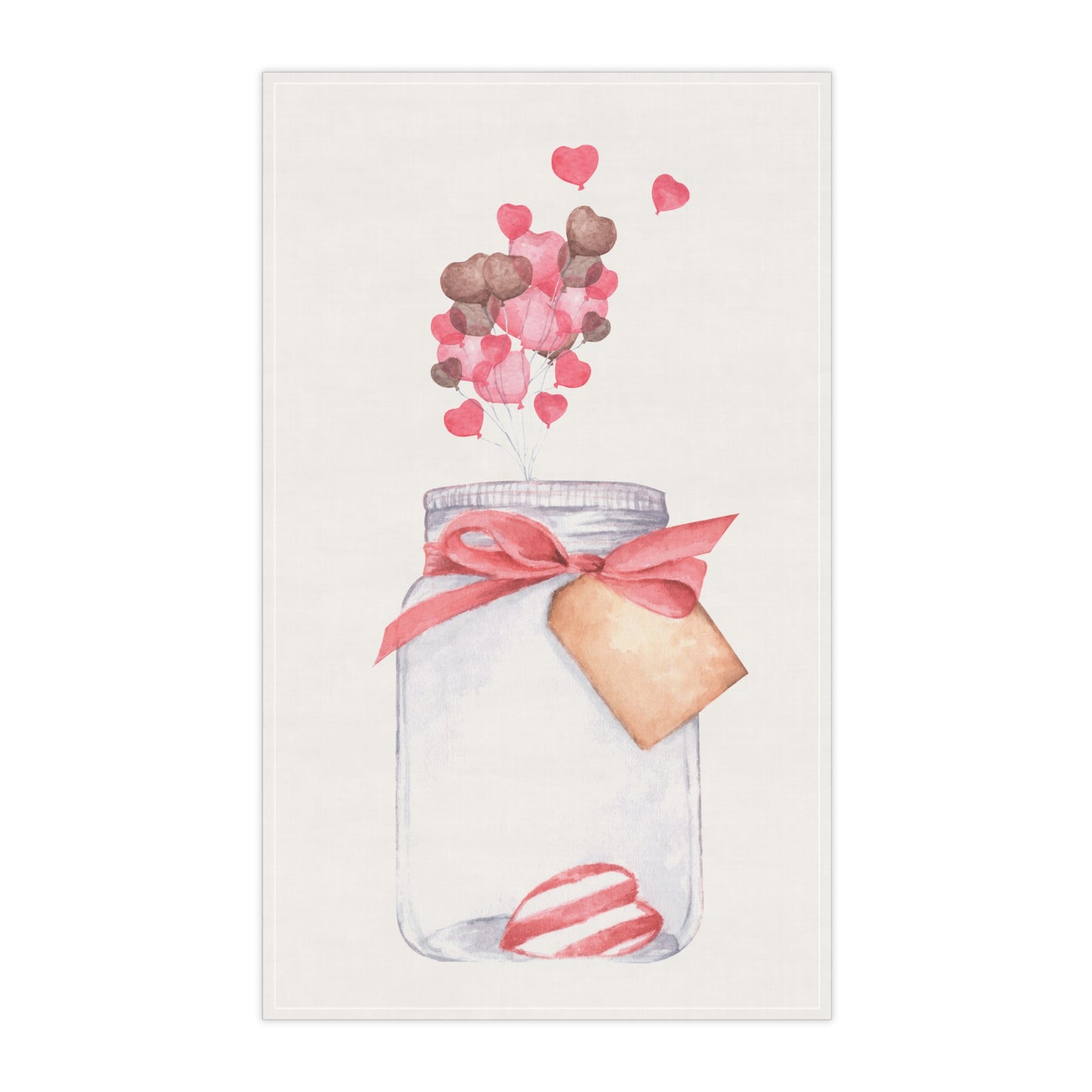 Love Jar Tea Towel, Cotton Twill