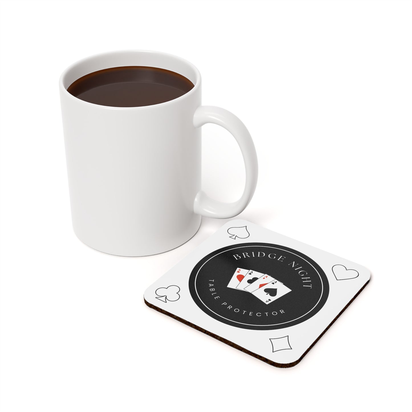 Bridge Night Table Protector, Set of 4 Coasters