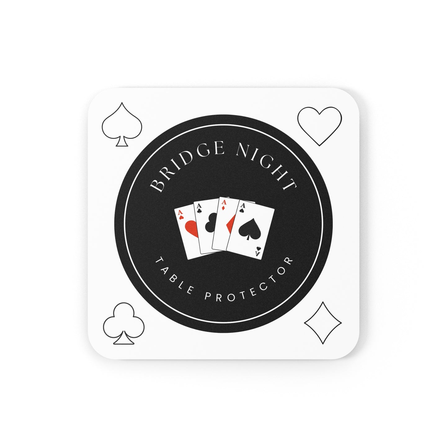 Bridge Night Table Protector, Set of 4 Coasters