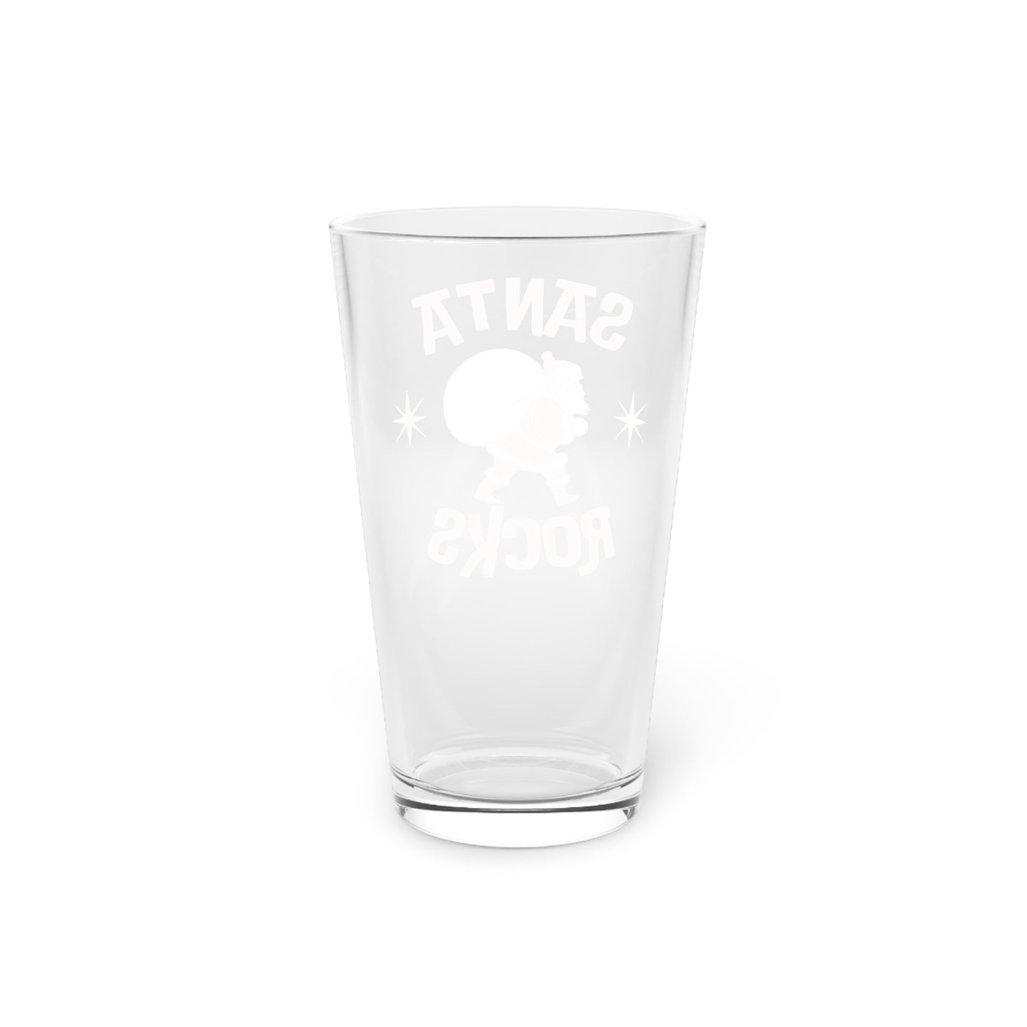 Santa Rocks Pint Glass, 16oz