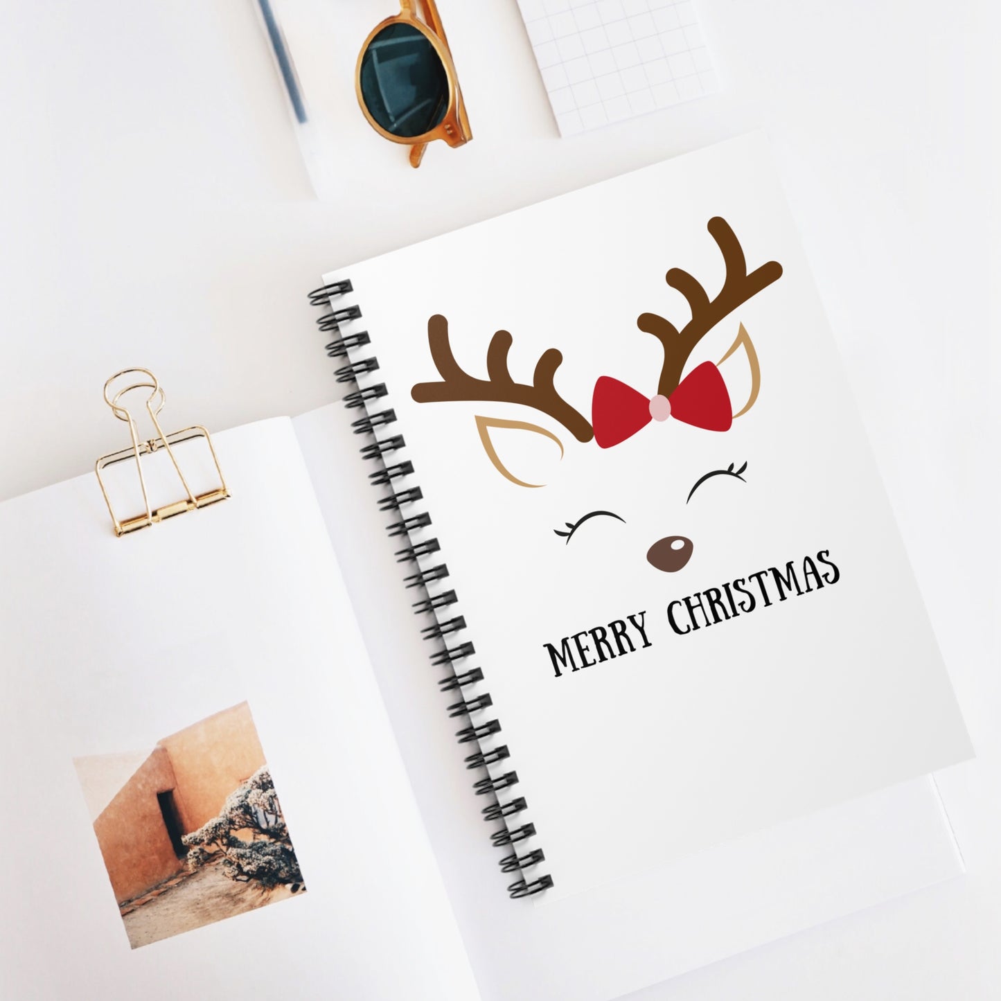 Merry Reindeer Notebook, 6"x8"