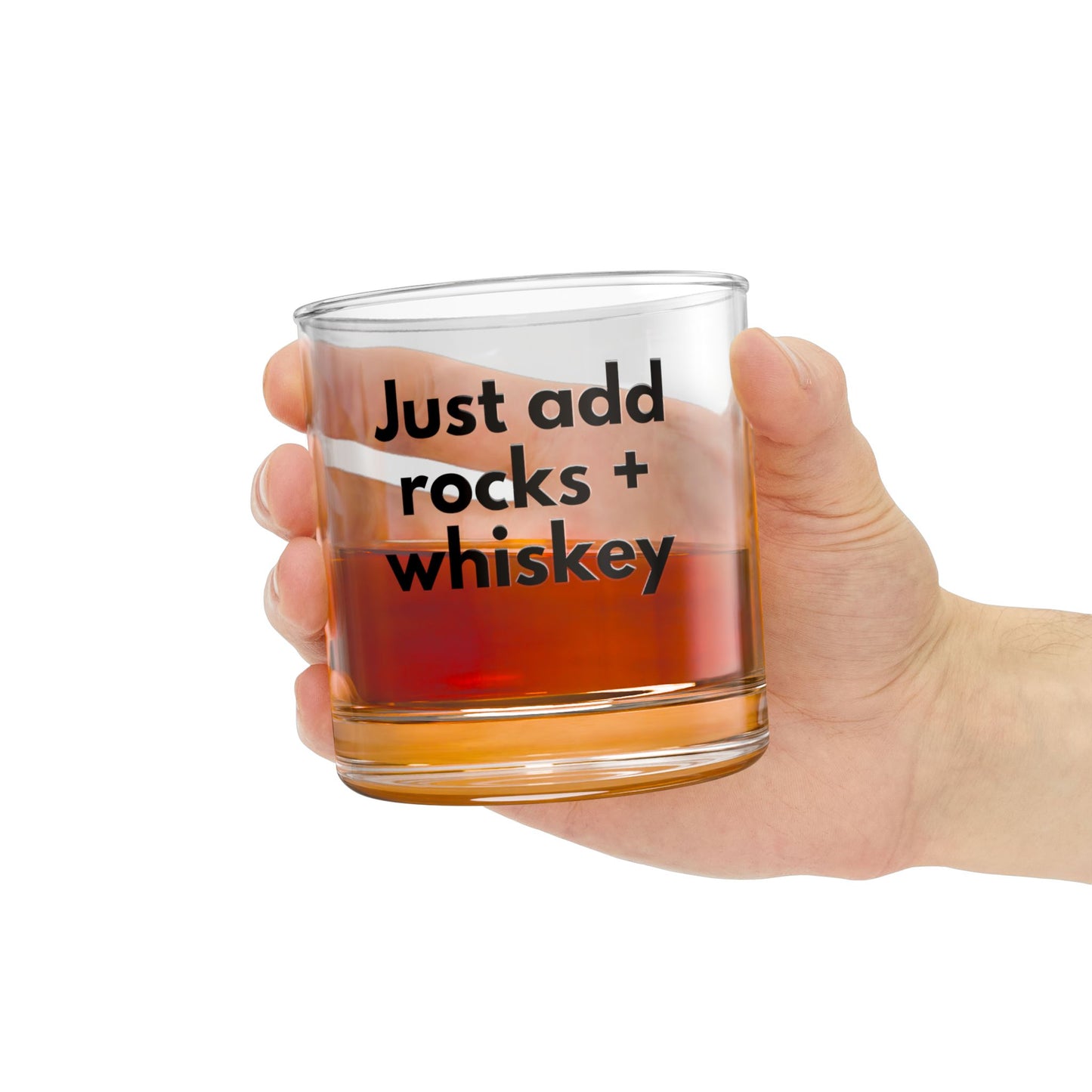 Just Add Rocks Whiskey Glass, 10oz
