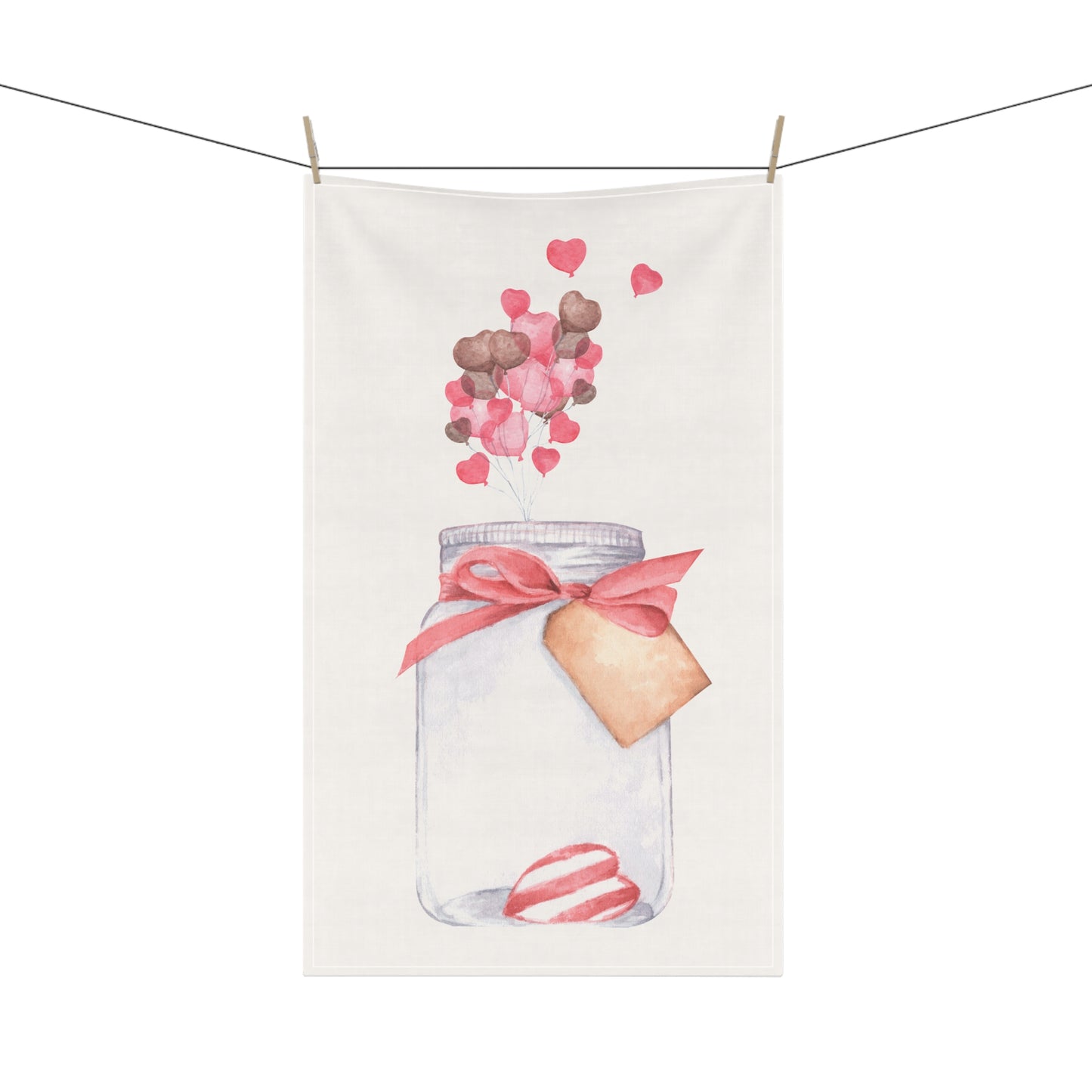 Love Jar Tea Towel, Cotton Twill
