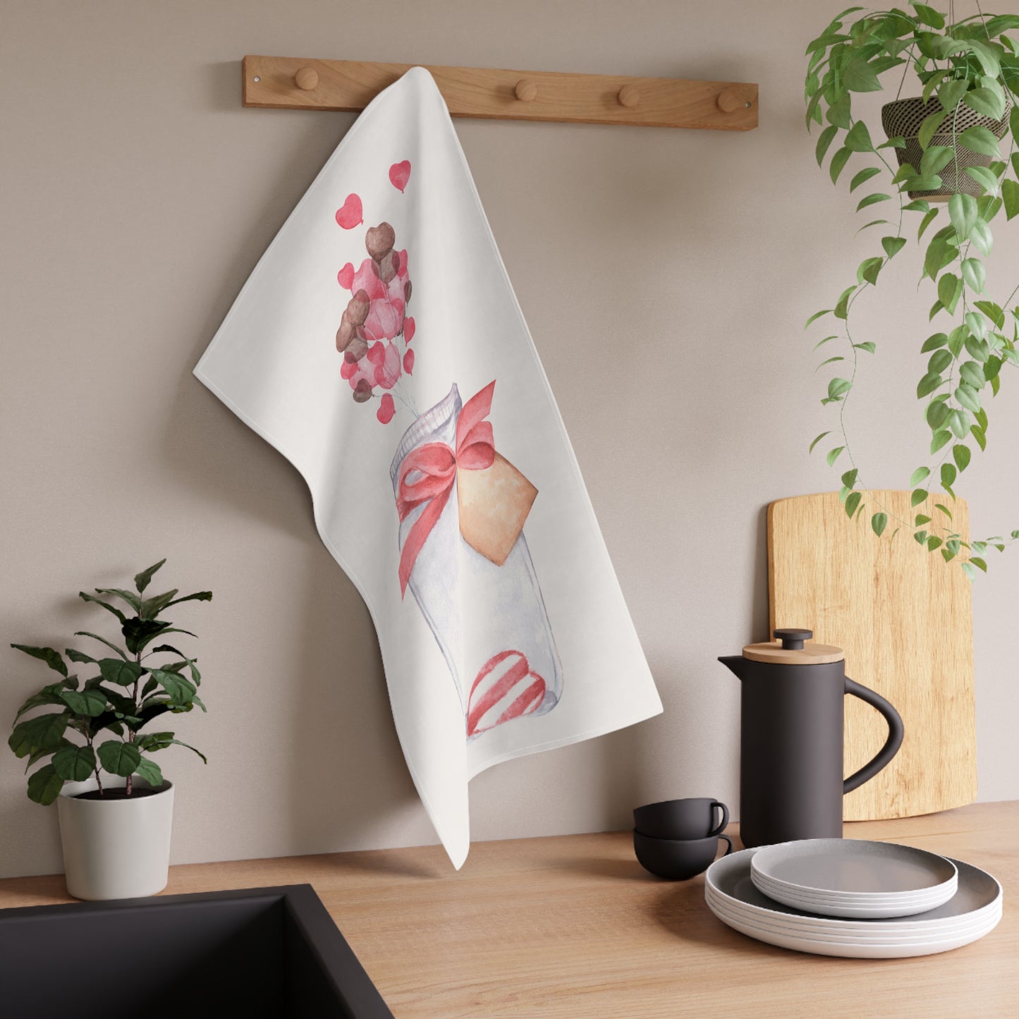 Love Jar Tea Towel, Cotton Twill