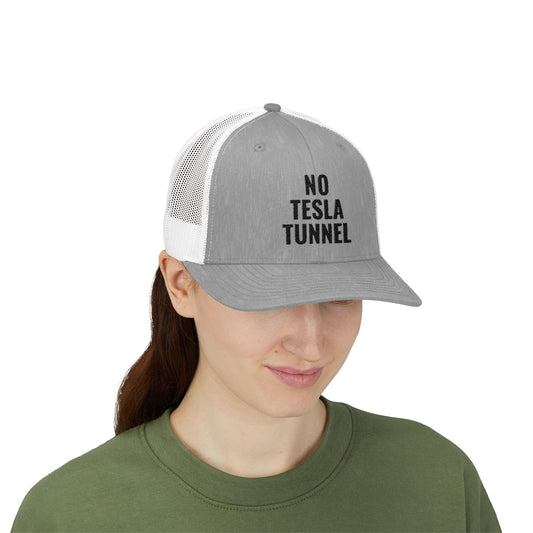No Tesla Tunnel, Embroidered Trucker Hat