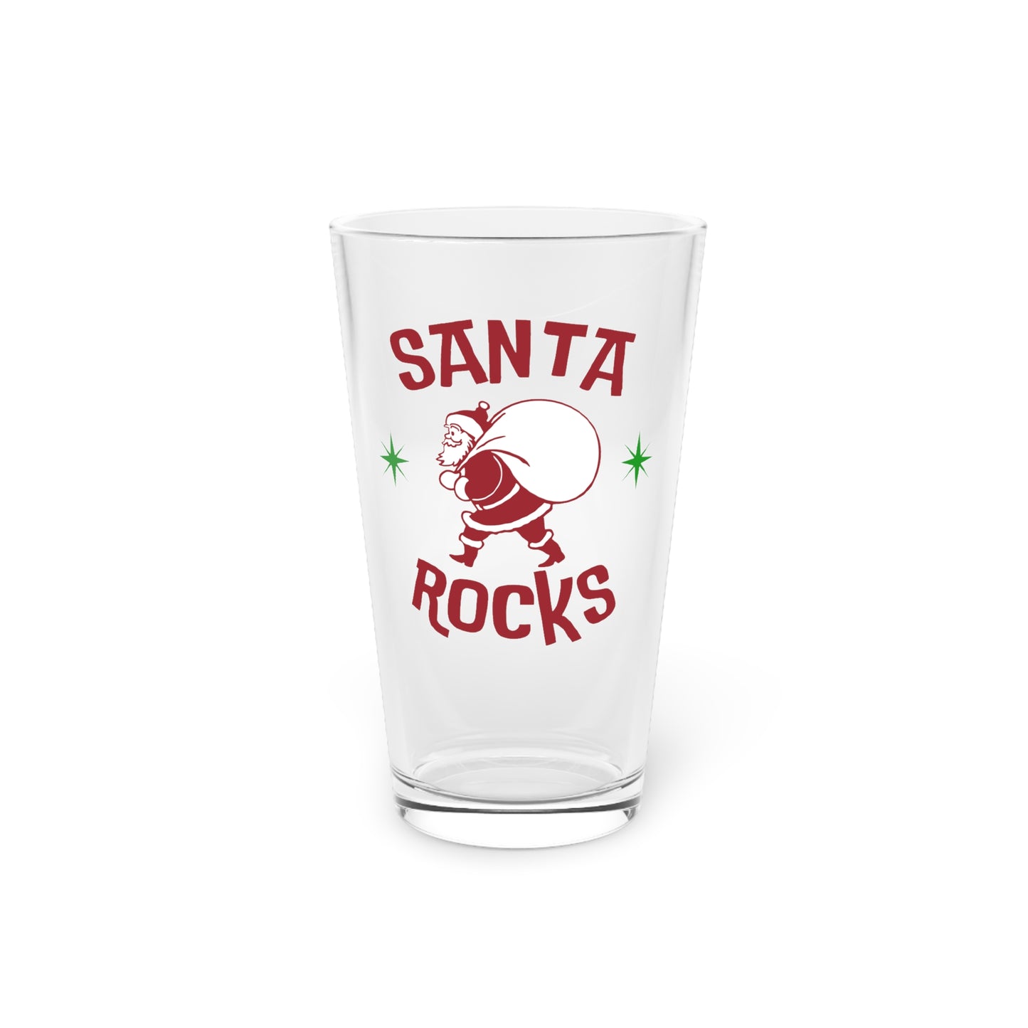 Santa Rocks Pint Glass, 16oz