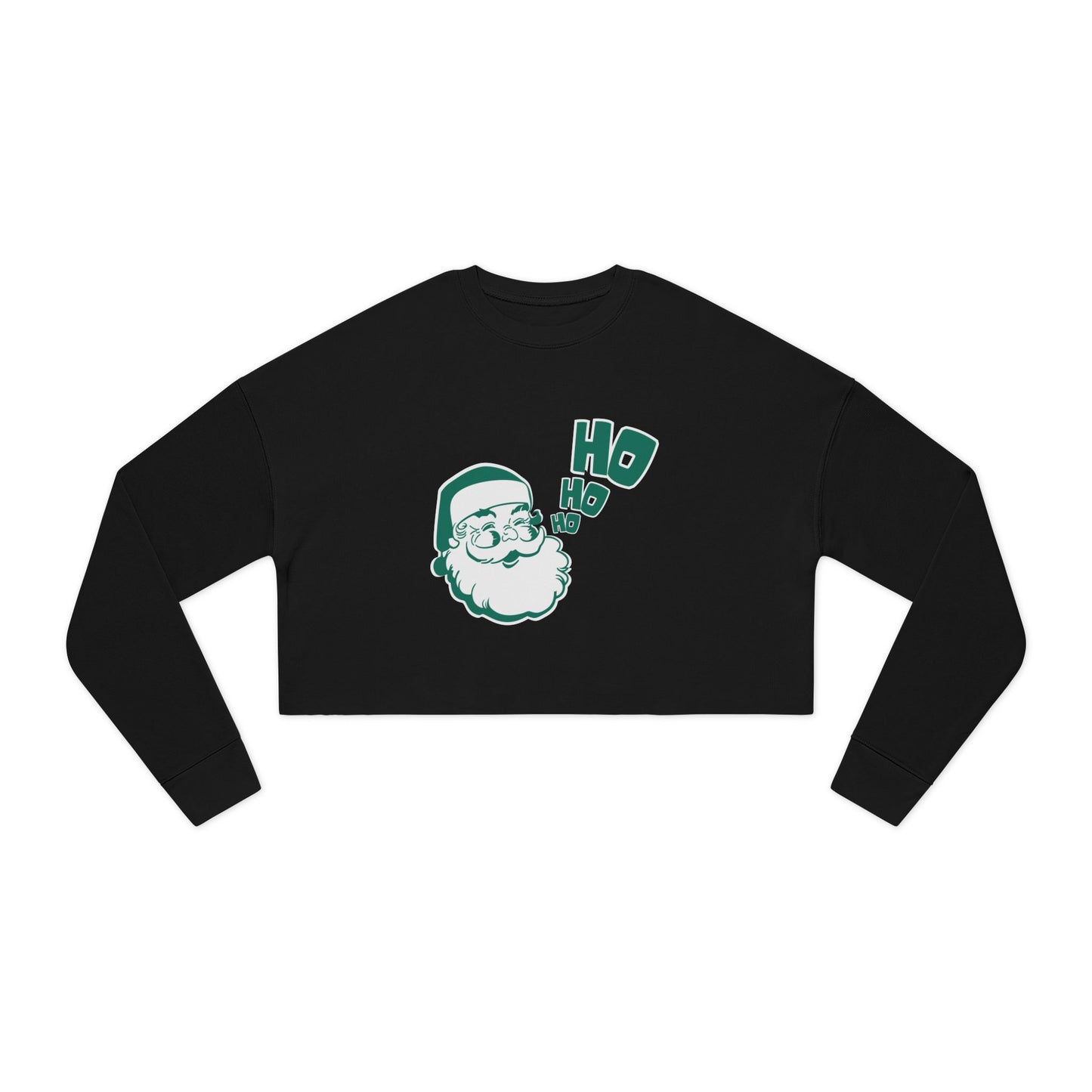 HO HO HO Retro Santa Crop Sweatshirt