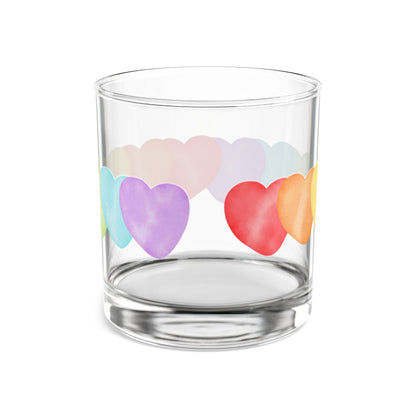 Colorful Hearts Cocktail Glass, 10oz
