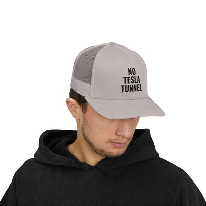No Tesla Tunnel, Embroidered Trucker Hat
