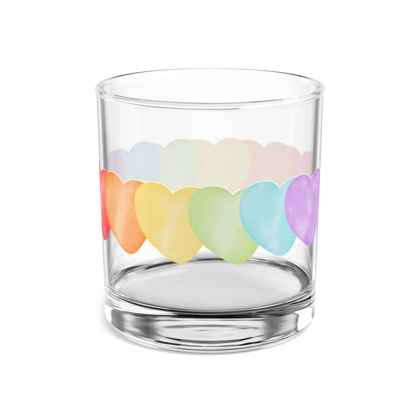 Colorful Hearts Cocktail Glass, 10oz