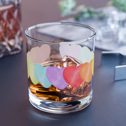 Colorful Hearts Cocktail Glass, 10oz