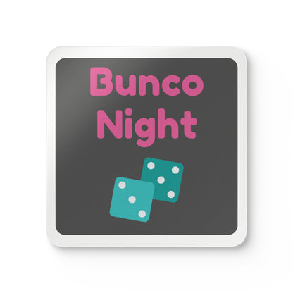 Bunco Night Corkwood Coaster Set of 4 - Perfect for Game Night Gatherings