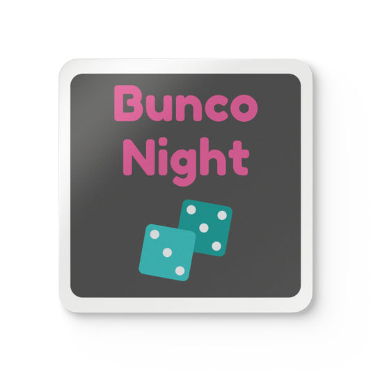 Bunco Night Corkwood Coaster Set of 4 - Perfect for Game Night Gatherings